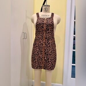 Leopard Print Jumper Dress